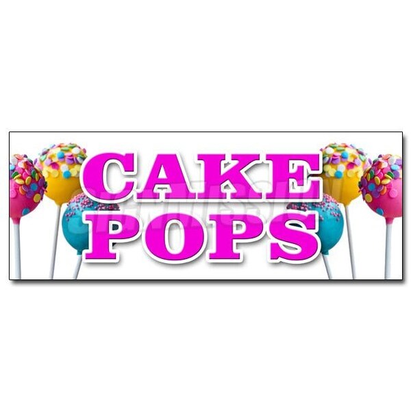 Signmission CAKE POPS DECAL sticker on a stick gifts holiday homemade snack fresh, D-12 Cake Pops D-12 Cake Pops - main
